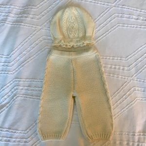 Baby GAP Cable Sweater Pants + Hat 3-6 & 6-12 mos